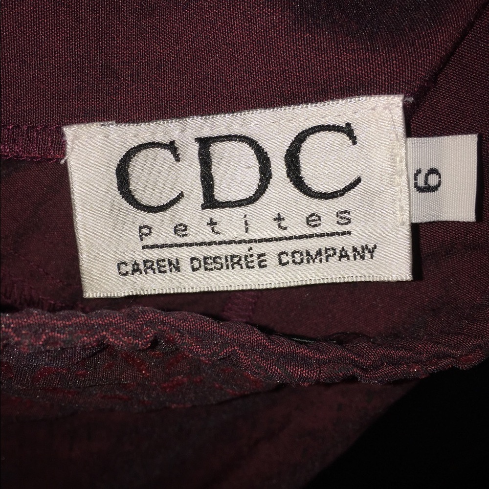 Burgundy strapless dress size 6 CDC Petites Caren - Picture 5 of 11